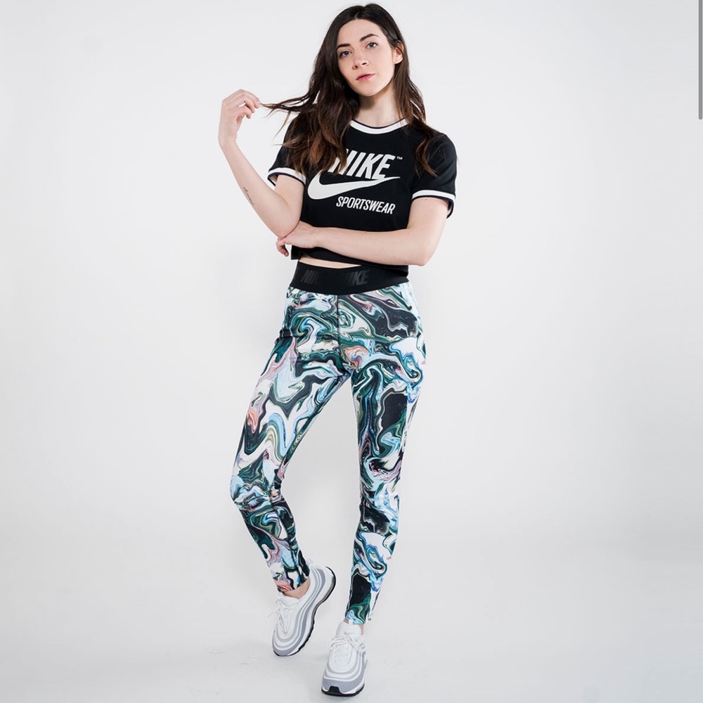 NWT Nike Marble leggings - Picture 2 of 6